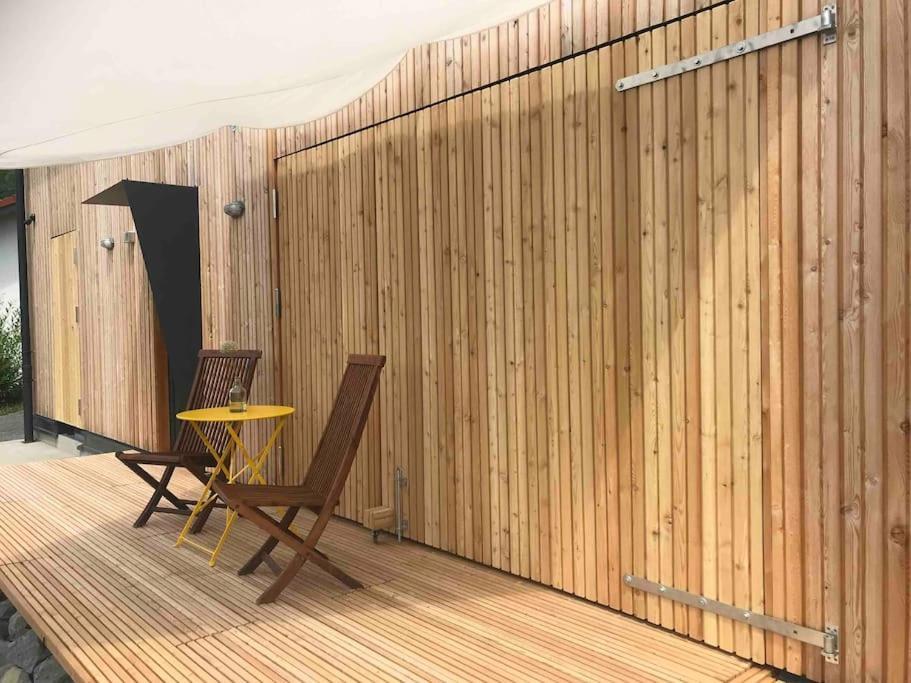 Eifelhausaufzeit-Vulkaneifel-Architekten-Chalet Mit Sauna Im Vulkankrater Immerath Dış mekan fotoğraf