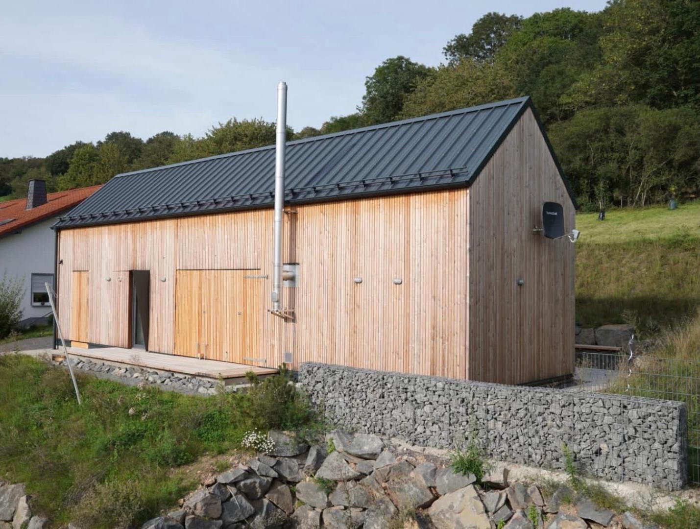 Eifelhausaufzeit-Vulkaneifel-Architekten-Chalet Mit Sauna Im Vulkankrater Immerath Dış mekan fotoğraf